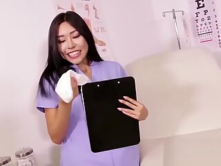 Asian Nurse Foot Goddess shows Nurse Feet