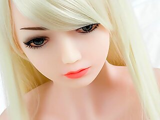Blonde teen Mini Love Doll quick Deepthroat or Anal with big tits